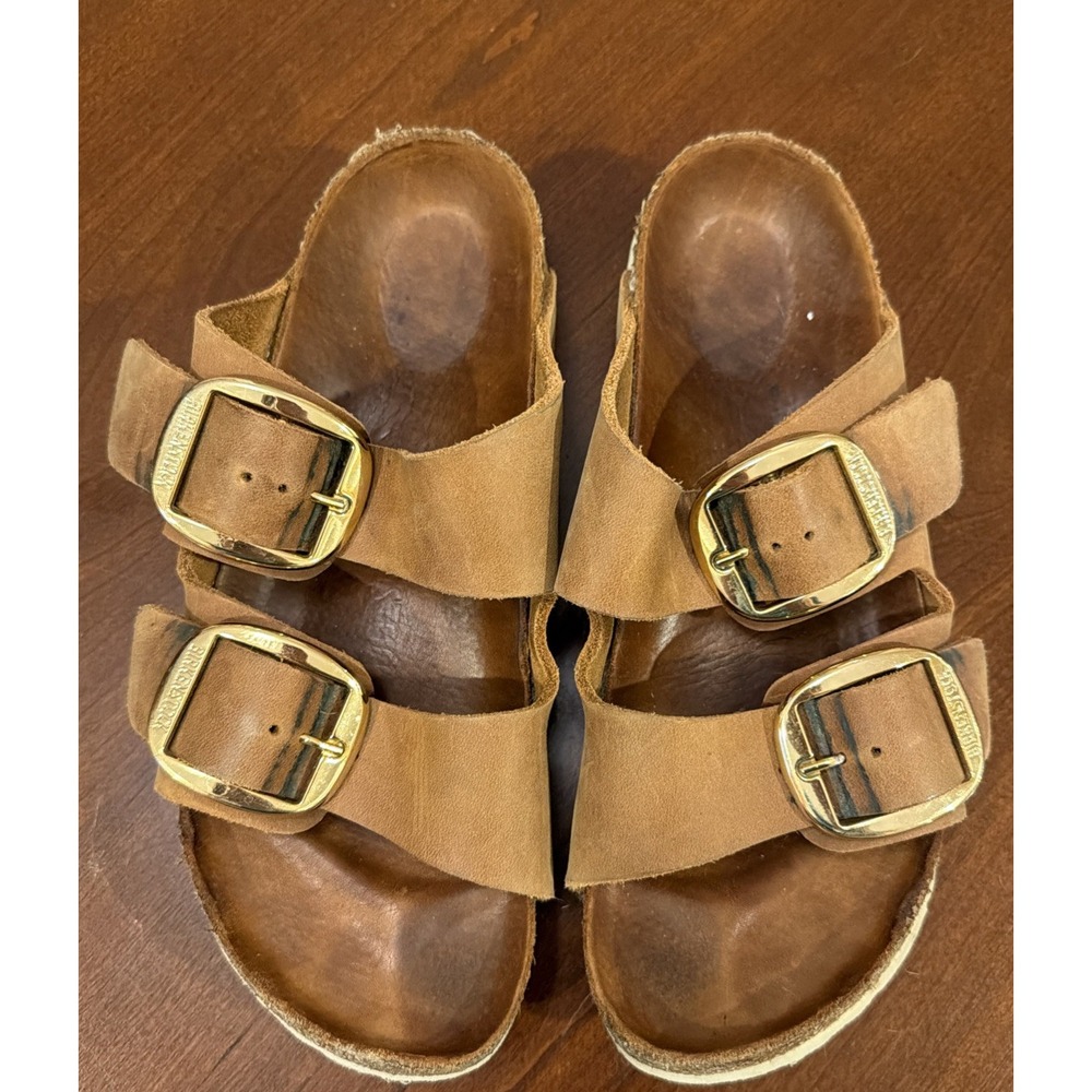 Birkenstock Arizona Big Buckle Women's EU 37 US 6 Leather Sandal Cognac
